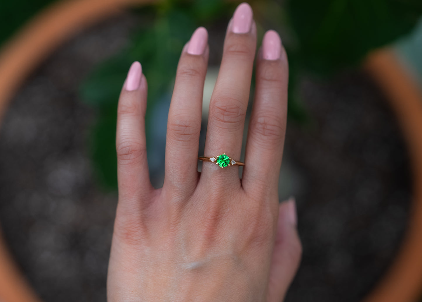 The Calyx Ring | Tsavorite Garnet [OOAK]