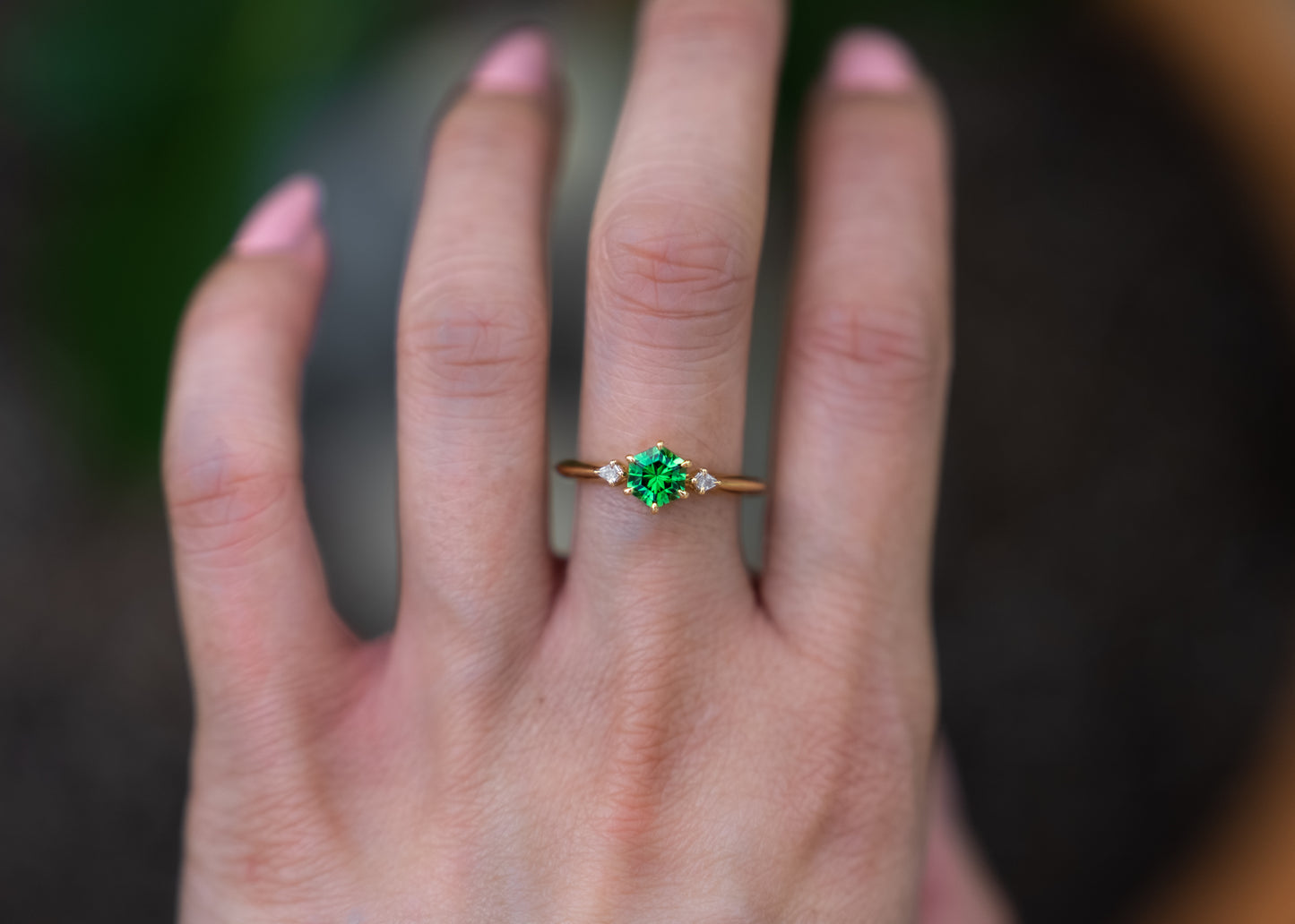 The Calyx Ring | Tsavorite Garnet [OOAK]