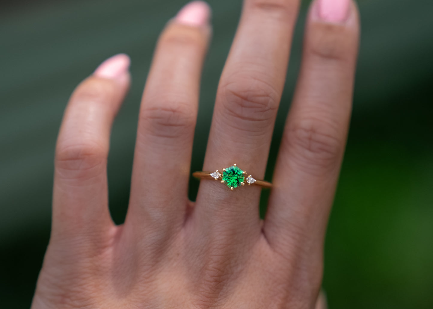 The Calyx Ring | Tsavorite Garnet [OOAK]