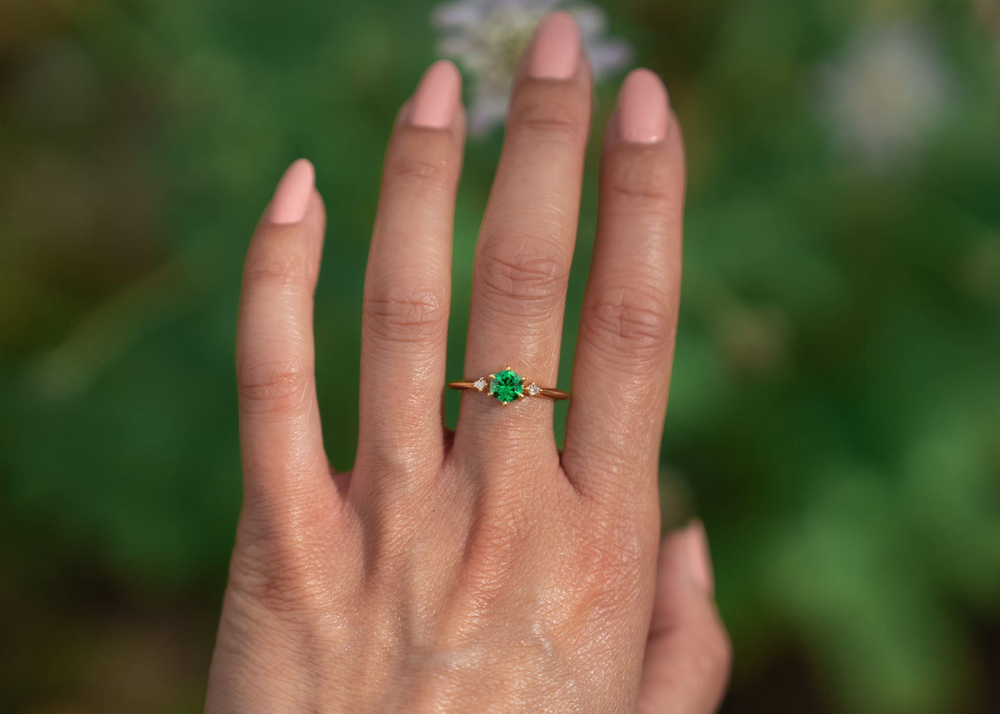 The Calyx Ring | Tsavorite Garnet [OOAK]