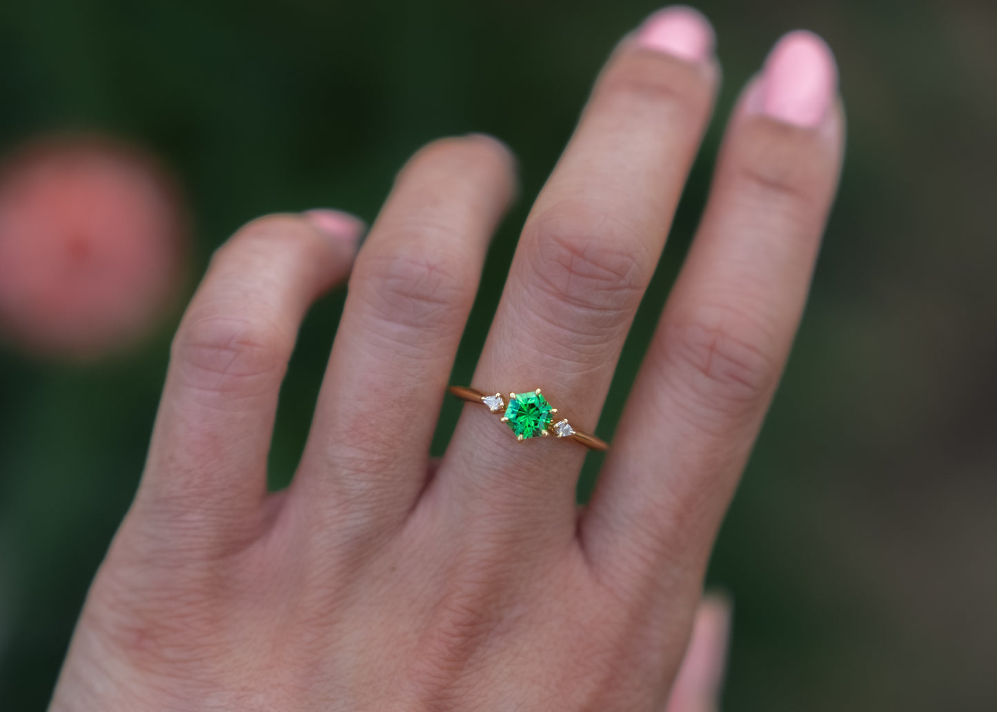The Calyx Ring | Tsavorite Garnet [OOAK]