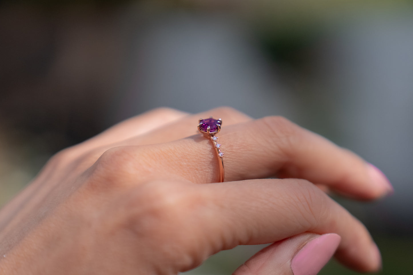 The Isle Ring | Purple Garnet [OOAK]