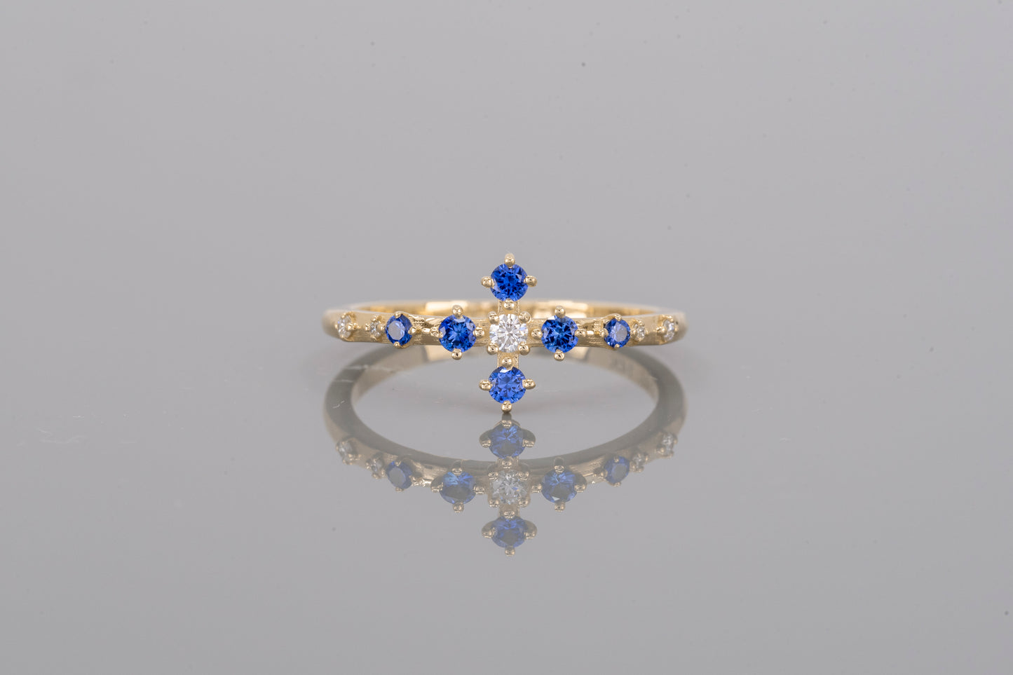 The Flora Ring | Blue Sapphire