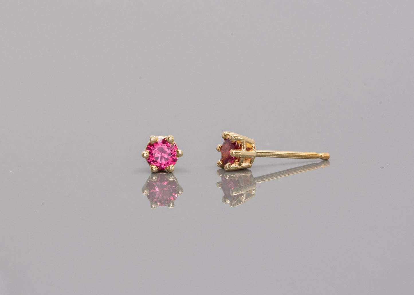 Twinkle Studs | Pink Sapphire