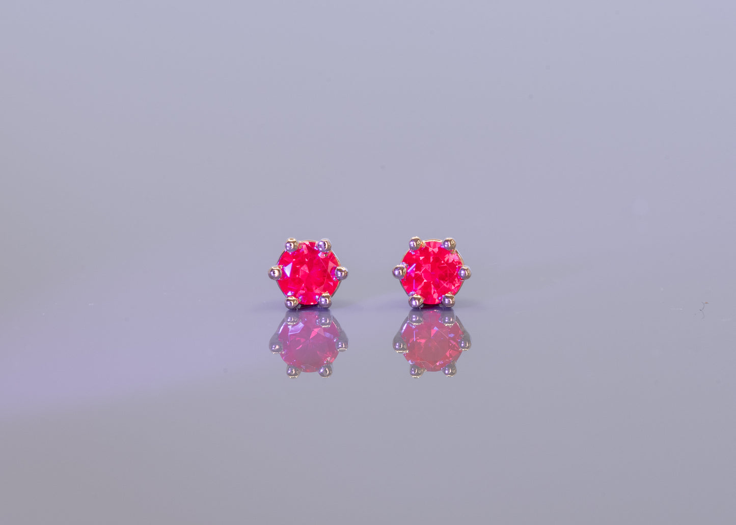 Twinkle Studs | Pink Sapphire