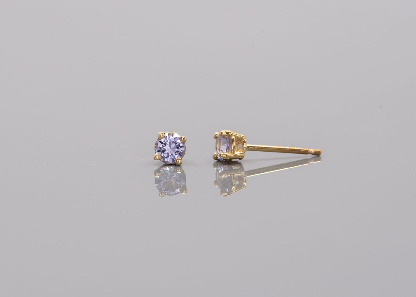 Twinkle Studs | Lavender Gray Spinel