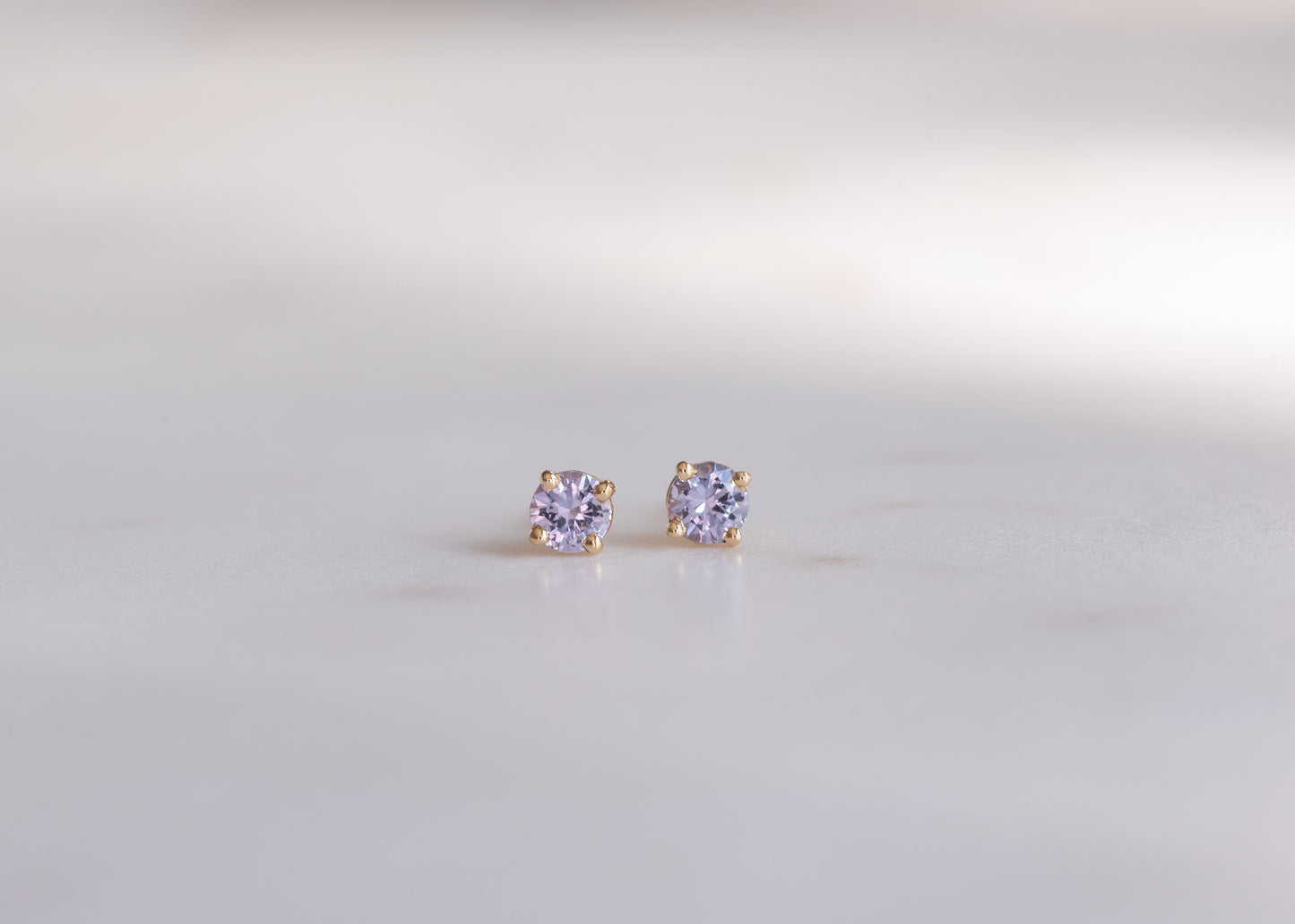 Twinkle Studs | Lavender Gray Spinel