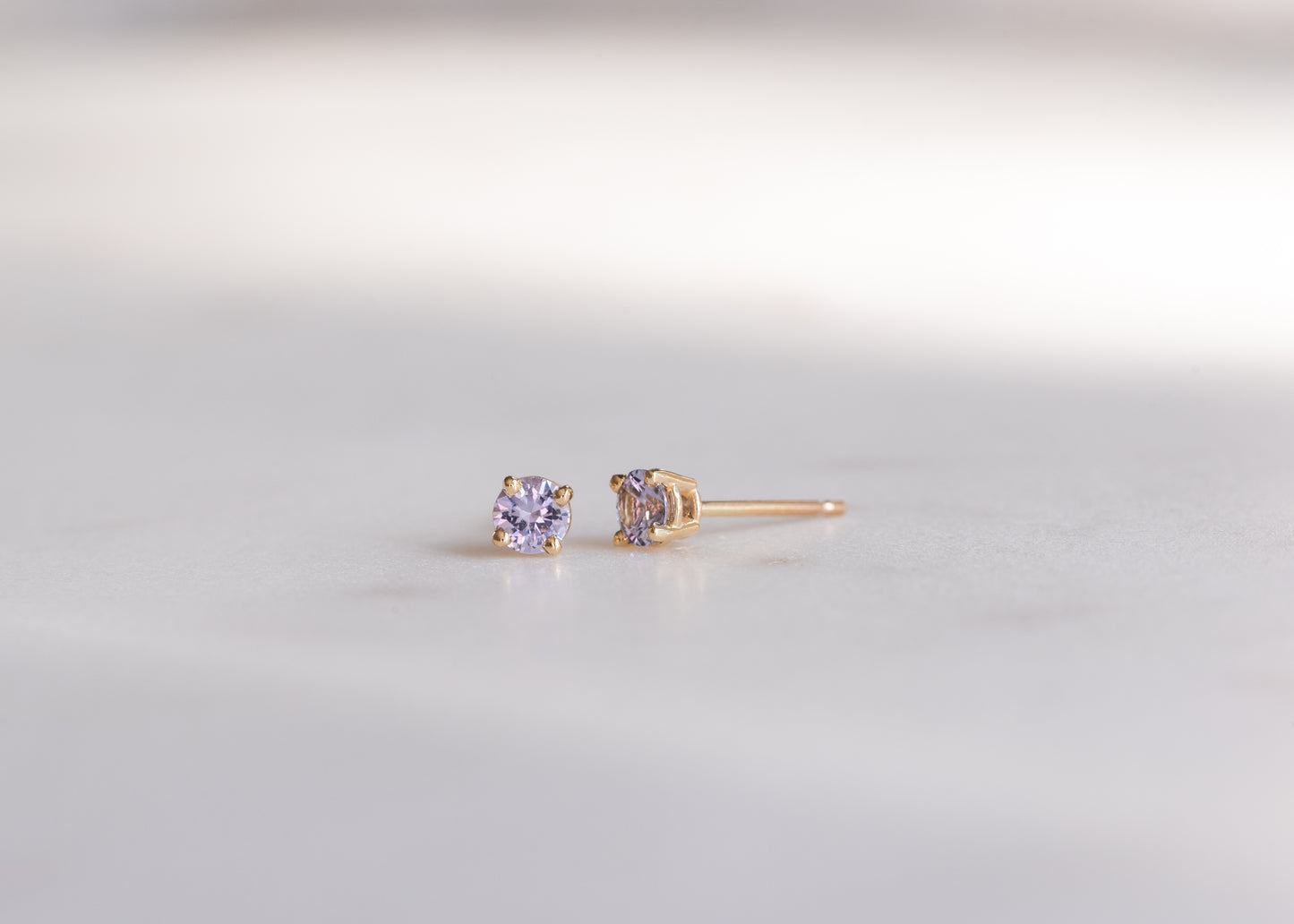 Twinkle Studs | Lavender Gray Spinel