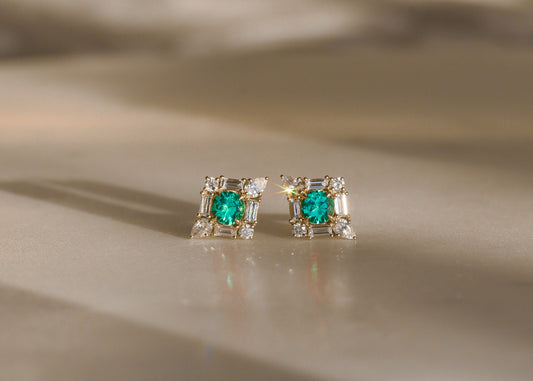 The Monarch Earrings | Emerald